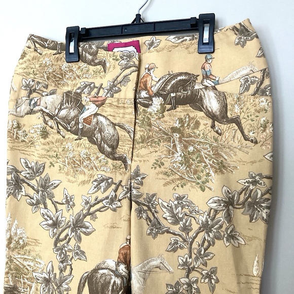 B The Collection Equestrian / Floral Pants Women's sz 6 NWT! - Picture 1 of 7